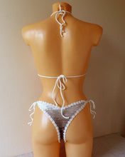 Loquat Tie Dye Brazilian Thong Crochet Bikini With Seashells