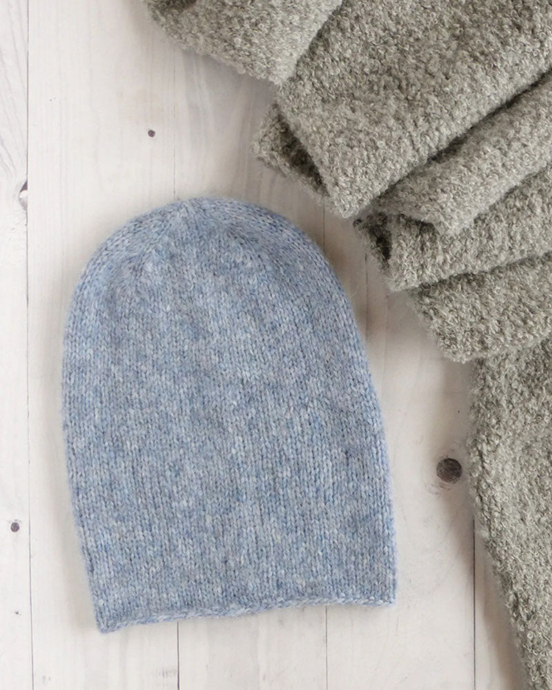 pale blue womens beanie