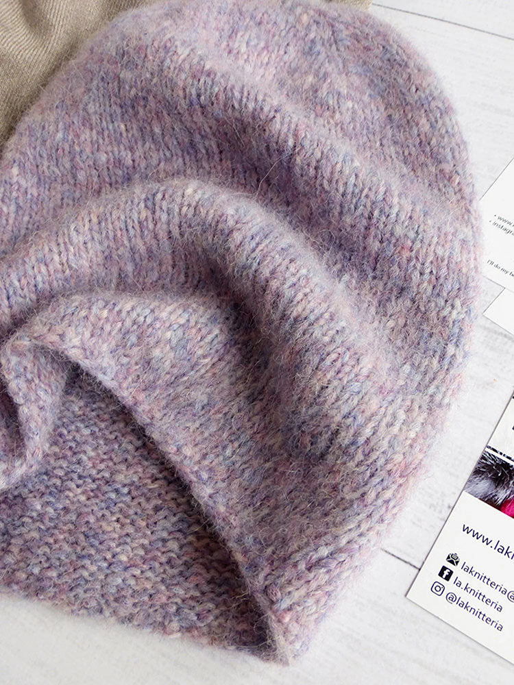 dusty purple slouchy hat beanie