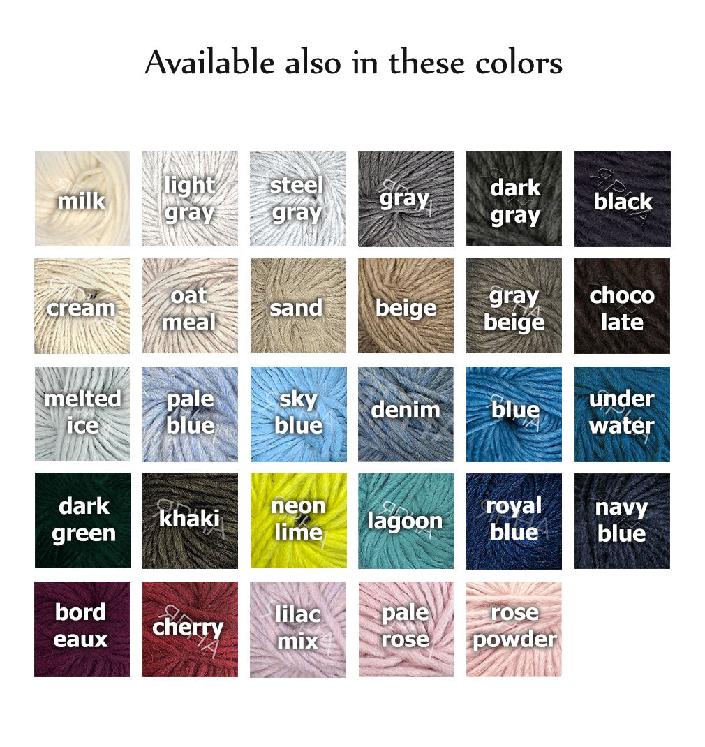 color options for Hand Knitted Woman Wool Slouch Hat