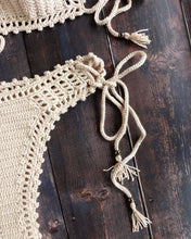 lace up crochet swimsuit Kiwano by La Knitteria
