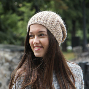 Handknitted Women Wool Slouch Hat