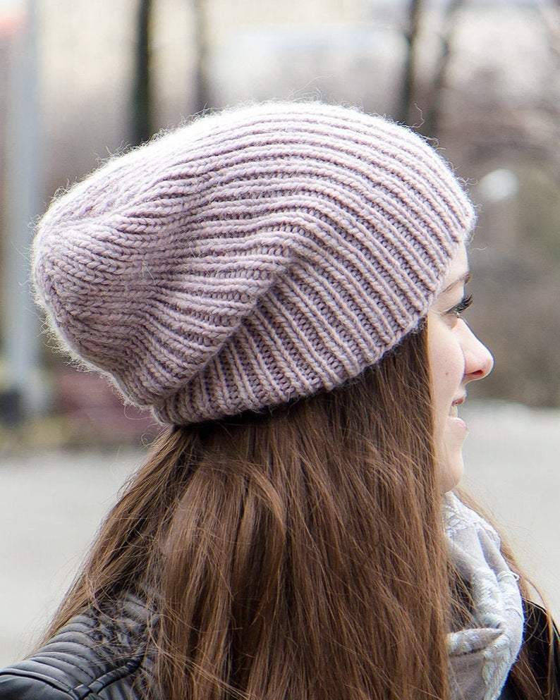 oversized slouchy alpaca beanie