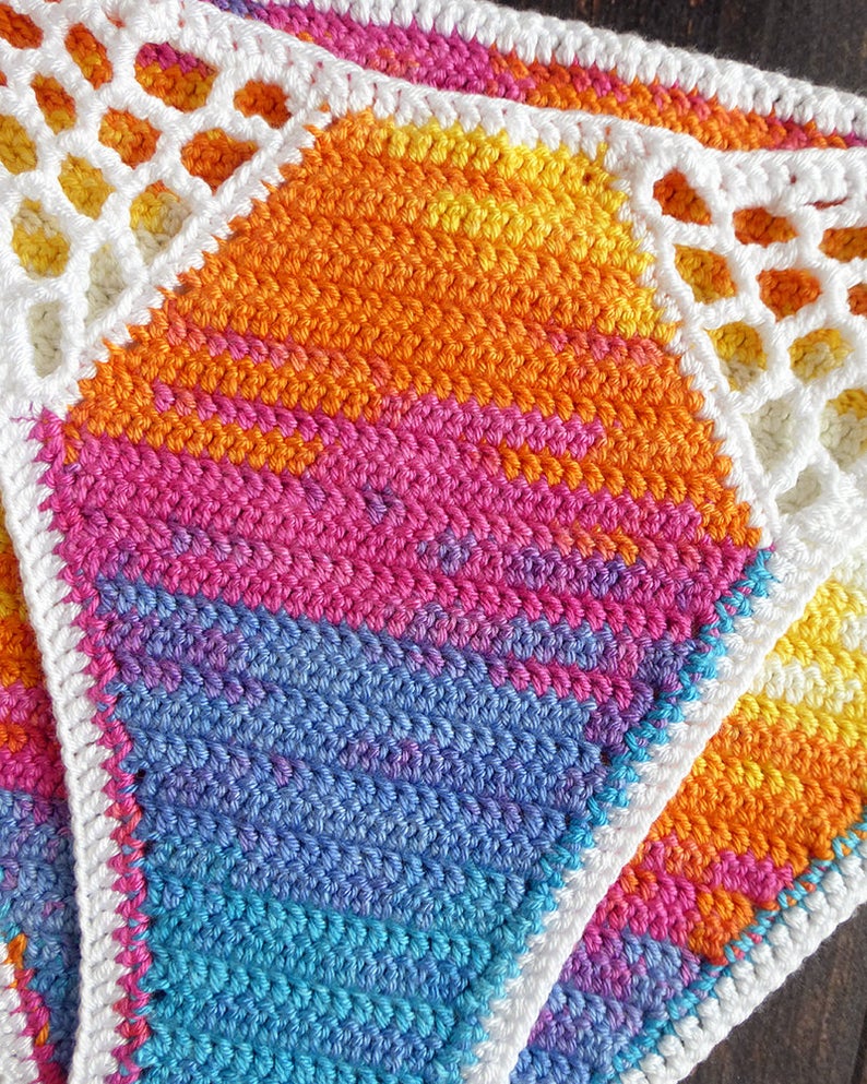 Rainbow Ombre Tie Dye Crochet Bikini Set