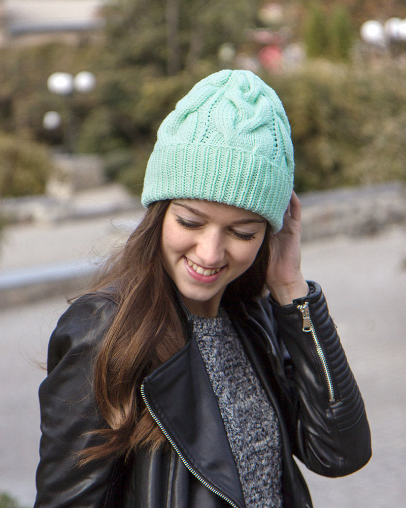 custom made merino womens knit hat
