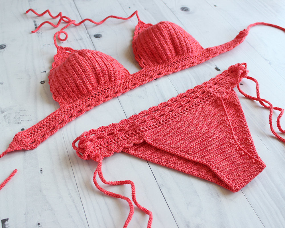 Carambola Coral Crochet Bathingsuit