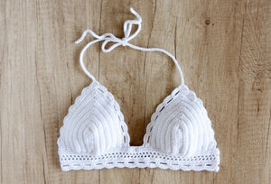 Maracuja White Crochet Lace Bralette Top