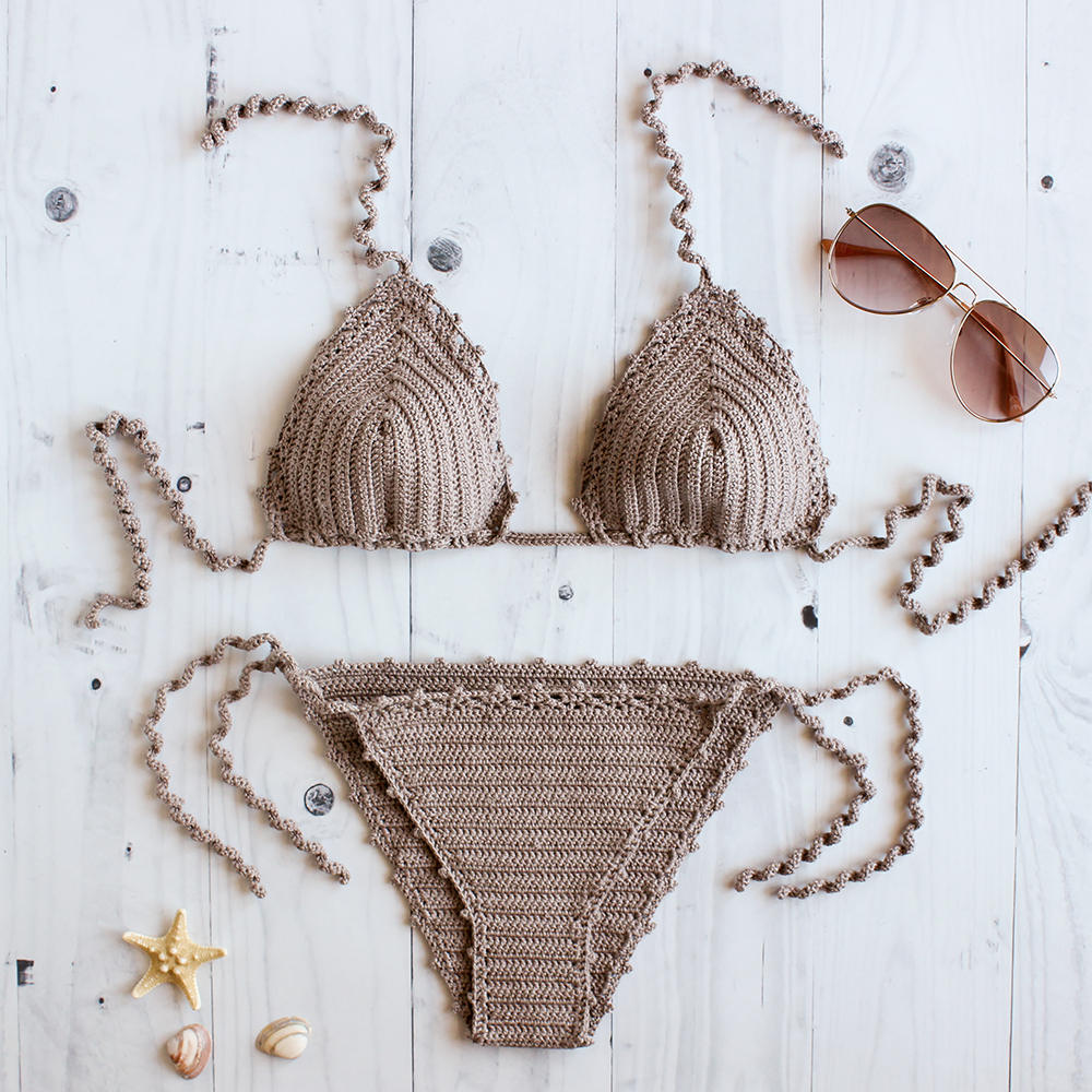 guava brazilian crochet bikini set