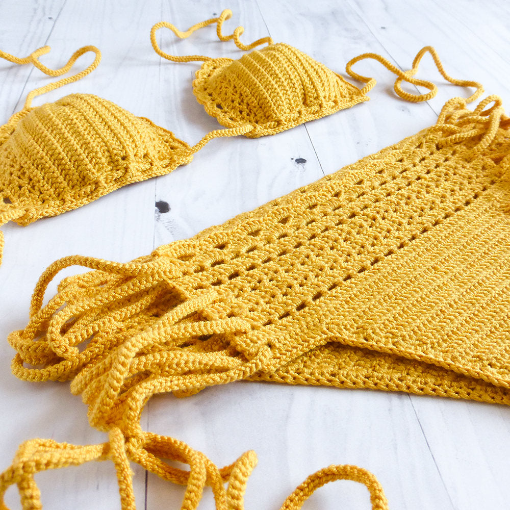 lace up crochet bikini custom size