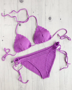 pink hand crochet swimsuit by La knitteria