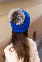 Winter Hat With Fur Pom Pom