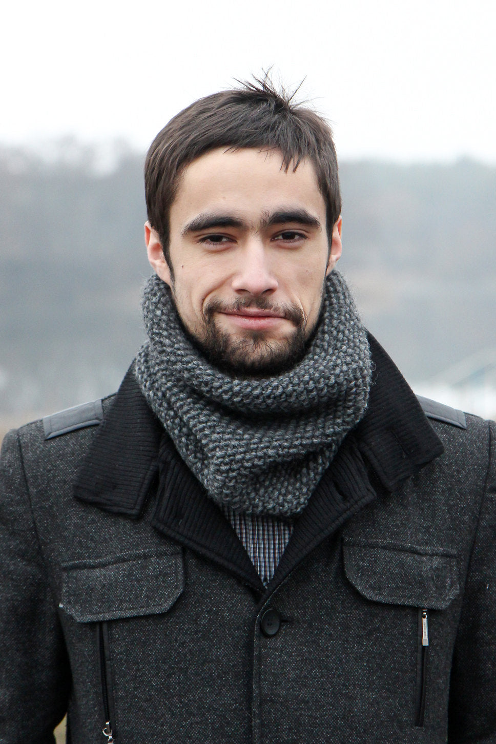 warm wool scarf for men