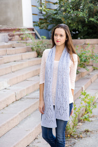 grey angora wrap scarf