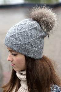 Warm Winter Pompom Hat Handmade by La Knitteria
